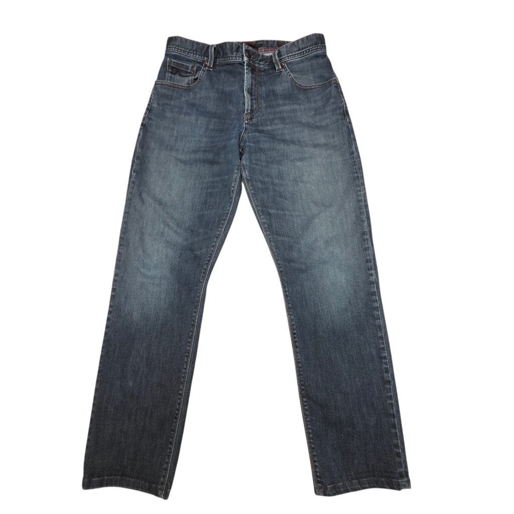 Alberto Men's Modern Fit Stone Blue Denim Jeans Size 32